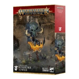 Bossrok Tower: A striking skull-shaped stronghold for Warhammer Age of Sigmar tabletop gaming.