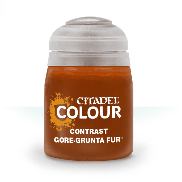 Citadel Contrast Paint in Gore-Grunta Fur color, perfect for model painting and miniatures.