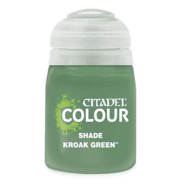 Citadel Kroak Green Shade Paint for enhancing miniature models with depth and shadows.