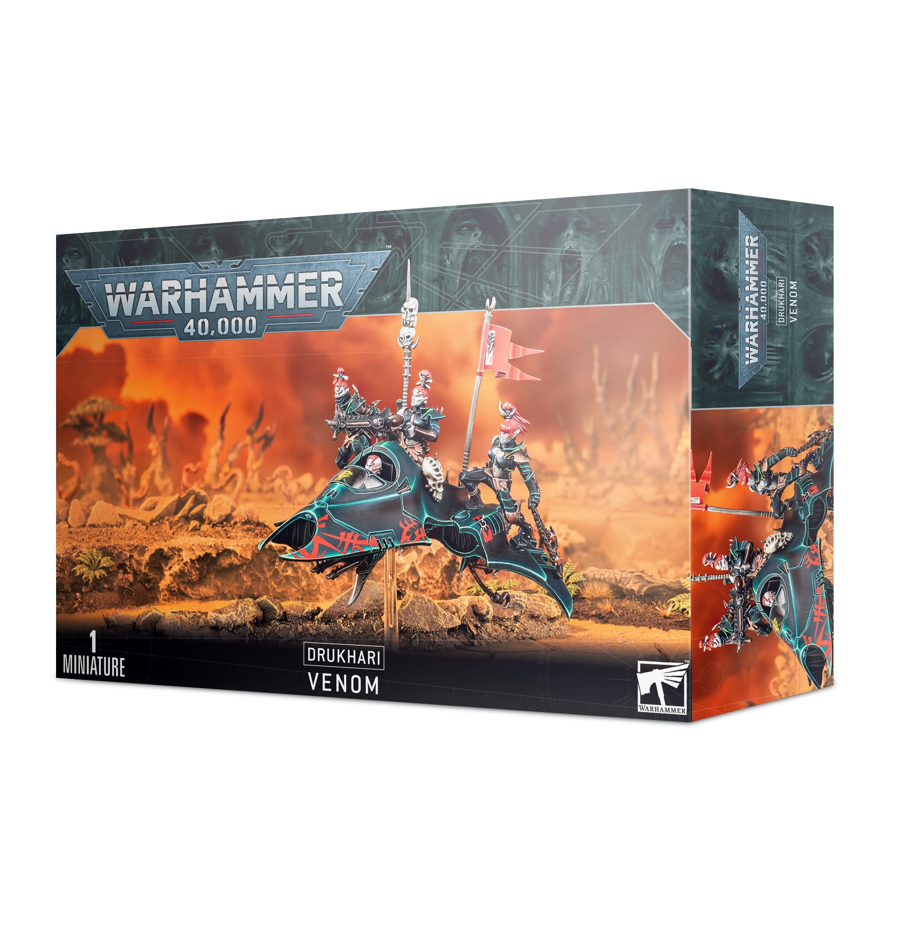Drukhari Venom miniature: sleek design and dark allure for Warhammer 40,000 enthusiasts.