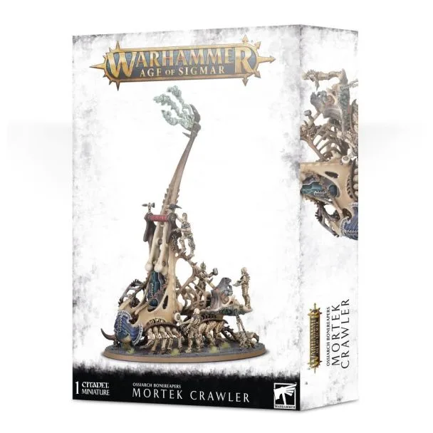 Mortek Crawler boxed set from Warhammer Age of Sigmar: detailed skeletal model for collectors and players.