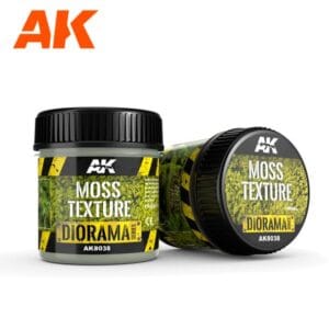 Vibrant Moss Texture jars by AK for realistic diorama model building supplies.