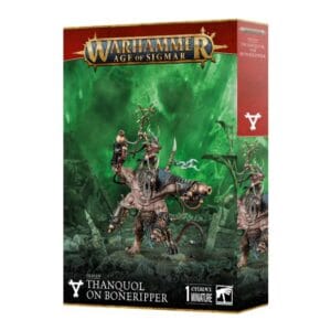 Thanquol and Boneripper Warhammer model set: dynamic artwork showcasing dark fantasy themes.