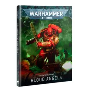 Blood Angels Codex Supplement: Dynamic cover featuring a Space Marine in vibrant red armor.