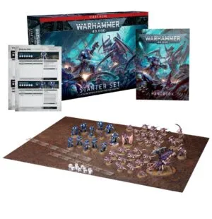 Warhammer 40,000 starter set: immerse in epic battles with miniatures, rulebooks, and rich lore.