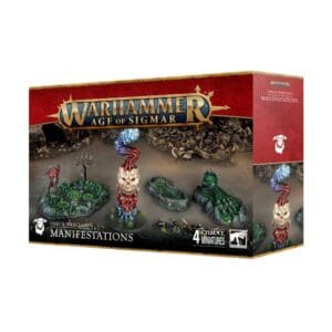 Warhammer: Age of Sigmar boxed set with vibrant miniatures and bold fantasy artwork.
