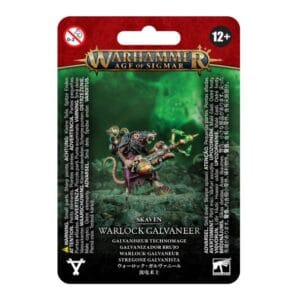 Warlock Galvanseer miniature from Warhammer Age of Sigmar, showcasing Skaven magic and technology.