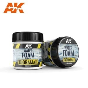 AK Interactive Water Foam jars for realistic diorama water effects in model making.