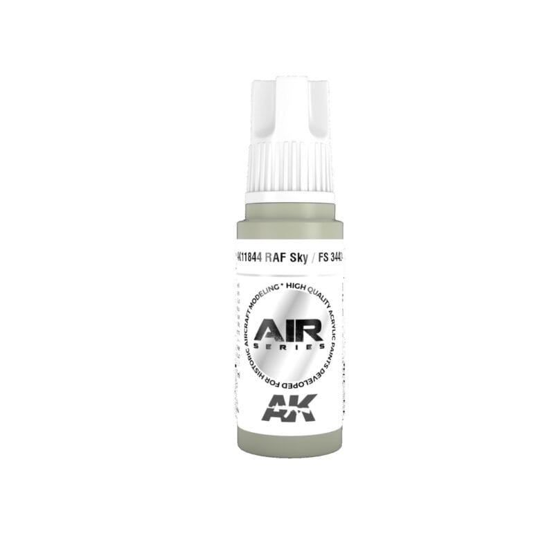 AK RAF Sky Airbrush Paint for Model Enthusiasts - Perfect Soft Blue Hue for Detail Work.