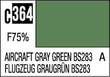 Aircraft Gray Green BS283 swatch, muted olive green for military and aviation use.