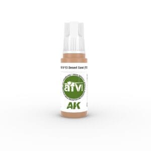 AK Interactive Desert Sand paint bottle for precise modeling and diorama applications.