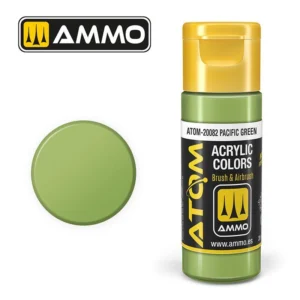 AMMO Pacific Green Acrylic Paint: Vibrant shade for artists and hobbyists in sleek design.