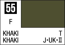 Khaki Color Swatch 55 - Olive Green Shade Reference for Design Use