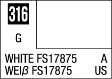 White FS17875 Product Label - Code 316 G for easy identification and classification.
