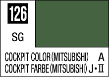 Mitsubishi cockpit color 126: authentic SG green for aircraft modeling and restoration.