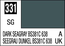 Dark Seagray color swatch BS381C 638, versatile dark gray for design and manufacturing.