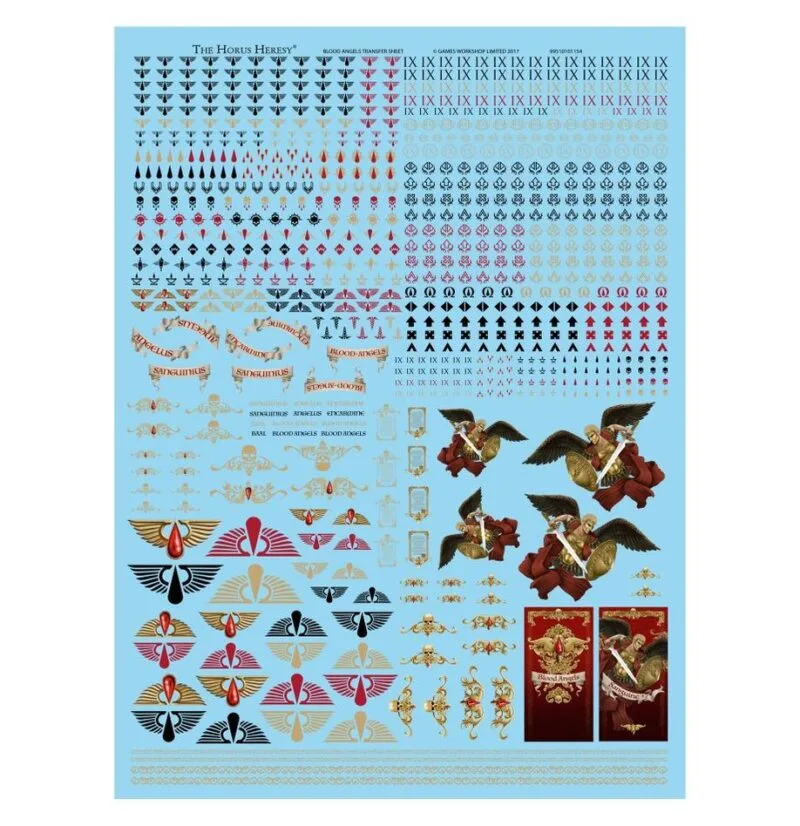 Diverse decal collection: elegant butterflies, vintage emblems, and majestic birds on blue background.