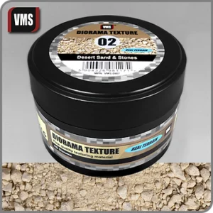 Desert Sand & Stones texture material for realistic dioramas and model building.