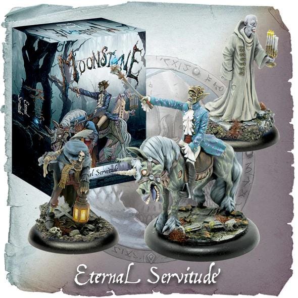 Eternal Servitude: Gothic miniatures set with haunting figures for immersive tabletop gaming experiences.