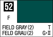 Field Gray color swatch 52, a dark green hue with German translation.