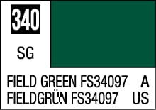 Field Green FS34097 Color Sample Card for Military and Outdoor Applications.