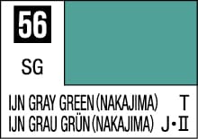IJN Gray Green (Nakajima) color swatch 56 for accurate historical military modeling.