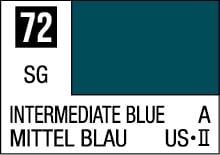 Intermediate Blue color swatch with bilingual labels for precise color matching in design.
