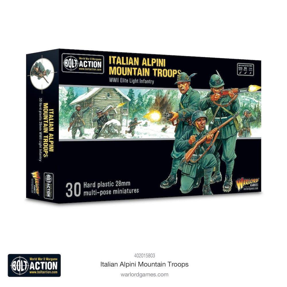Italian Alpini Mountain Troops: 30 customizable WWII soldiers for tactical tabletop gameplay.