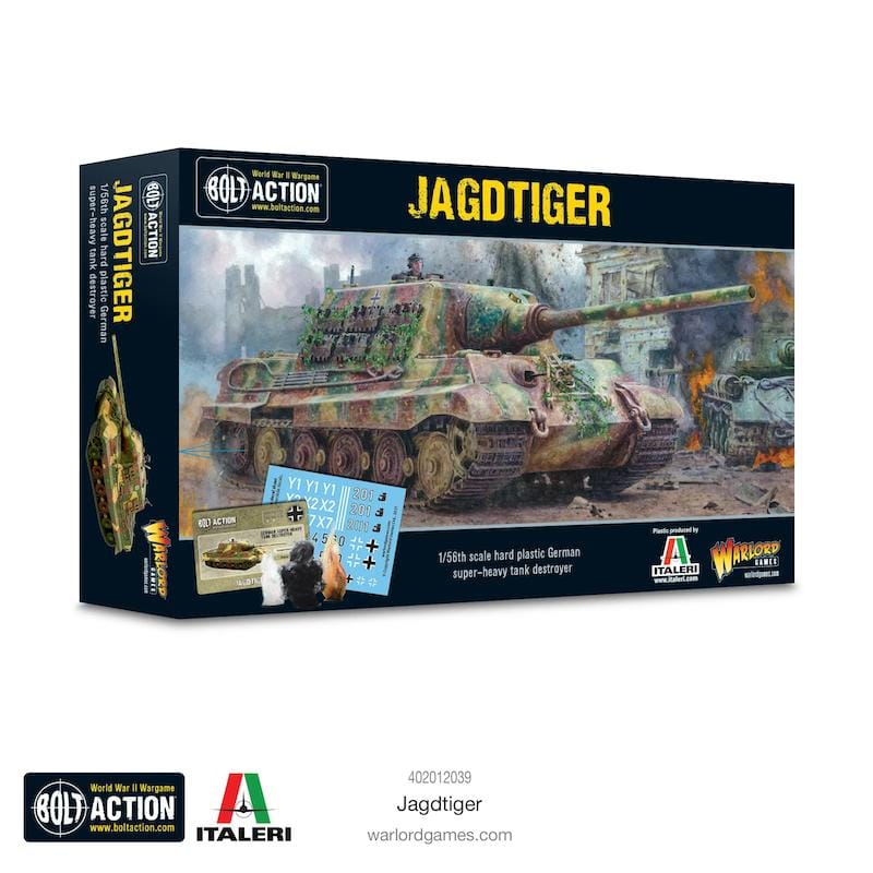 JagdTiger 1/48 Model Kit: Iconic WWII Tank Destroyer in Vibrant Camouflage Design.