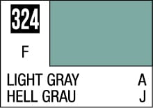 Light Gray Color Reference 324 - Bilingual Chart with English and German labels.