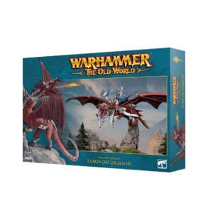 Lord on Dragon: Epic Warhammer Battle Set with detailed dragon and noble rider.