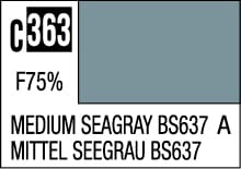 Medium Seagray C363 color sample, showing soft gray with blue undertones for design applications.