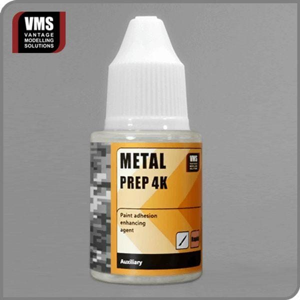 Metal Prep 4K: Clear liquid for enhanced paint adhesion on metal surfaces, ideal for hobbyists.