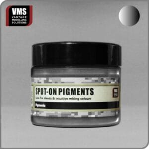 Spot-On Pigments: premium gray model paint for artists and hobbyists by Vantage Modelling Solutions.