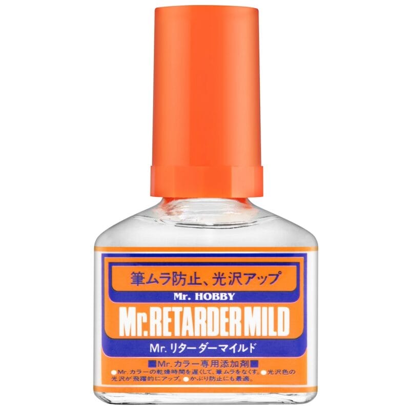 Mr. Hobby Retarder Mild—enhances acrylic paint flow and slows drying time for model painting.