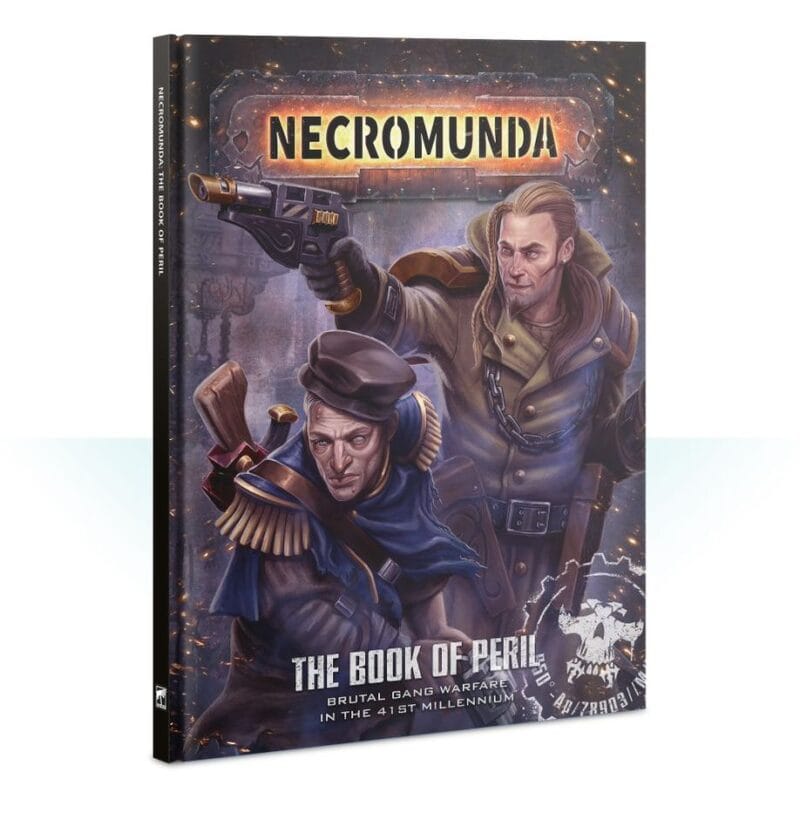 Explore the tense alliance of two characters on the cover of DANGEROUS ALLIES IN NECROMUNDA.