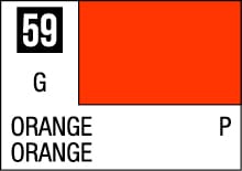Vibrant orange color classification #59 with bold ORANGE label for easy identification.