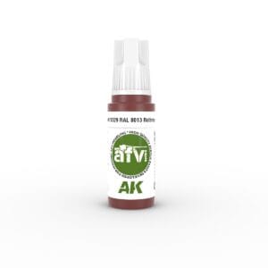 Sleek red-brown craft paint bottle with precise nozzle for easy application and secure storage.