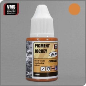Light Rust weathering paint in a tapered bottle for precise application by modelers.