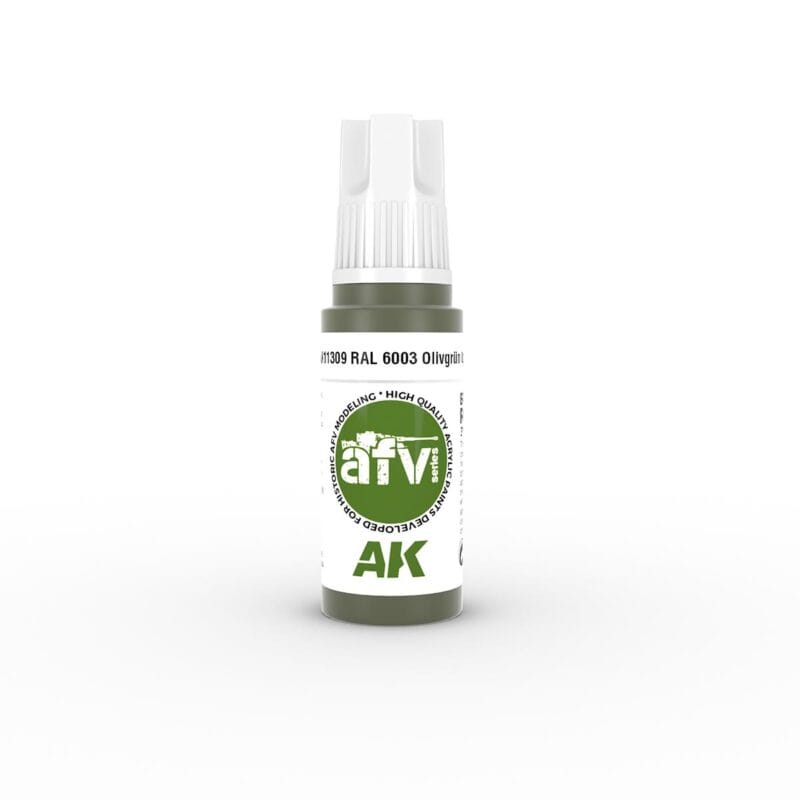 Sleek AK olive drab spray bottle for precise application in art and DIY projects.