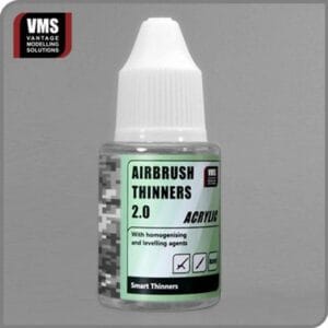 VMS Airbrush Thinners 2.0 for smooth, optimized paint application in model painting and artistry.