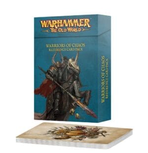 Warhammer: Old World boxed set featuring Warriors of Chaos with a vibrant blue design.