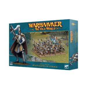 White Lions of Chrace box set for Warhammer showcases vibrant miniatures and rich fantasy lore.