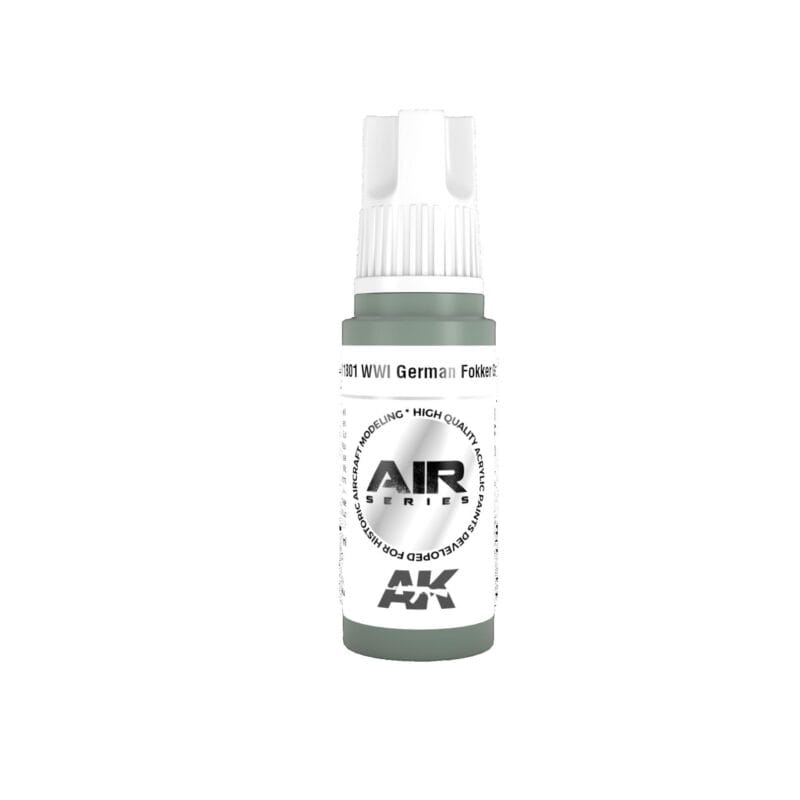 WWI German Falken airbrush paint in muted green by AK Interactive for model accuracy.
