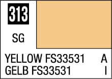 Light yellow color swatch YELLOW FS33531 for design and manufacturing use, bilingual labels included.