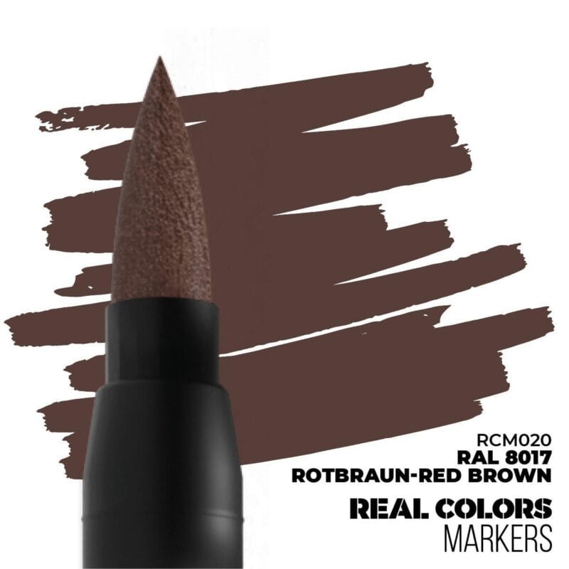 Dual-ended brown marker with fine and broad tips, perfect for detailed and bold artwork.