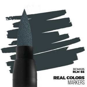 Deep teal brush marker RLM 66 with expressive strokes, perfect for artistic creativity.