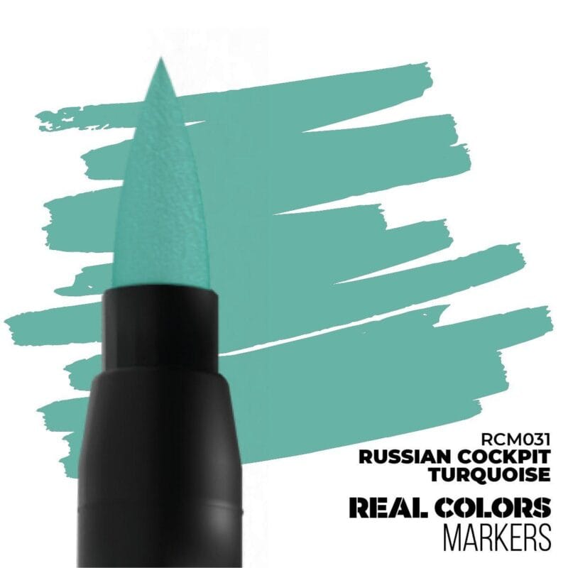 Vibrant turquoise marker with broad tip, ideal for creative projects and artistic applications.