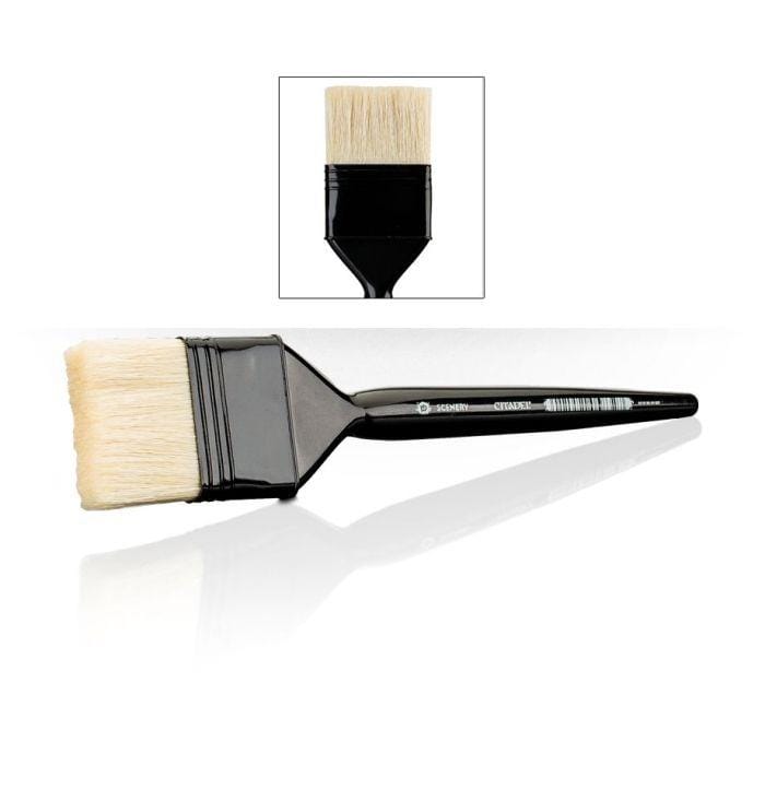 Premium flat paintbrush with soft bristles for smooth, even finishes on large surfaces.