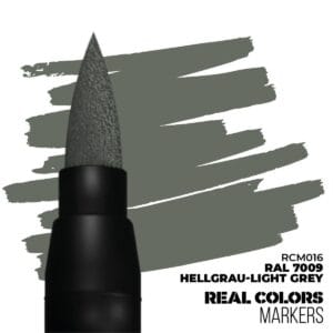 Real Colors marker in Hellgrau Light Grey swatch showcasing professional-quality art supply for creativity.